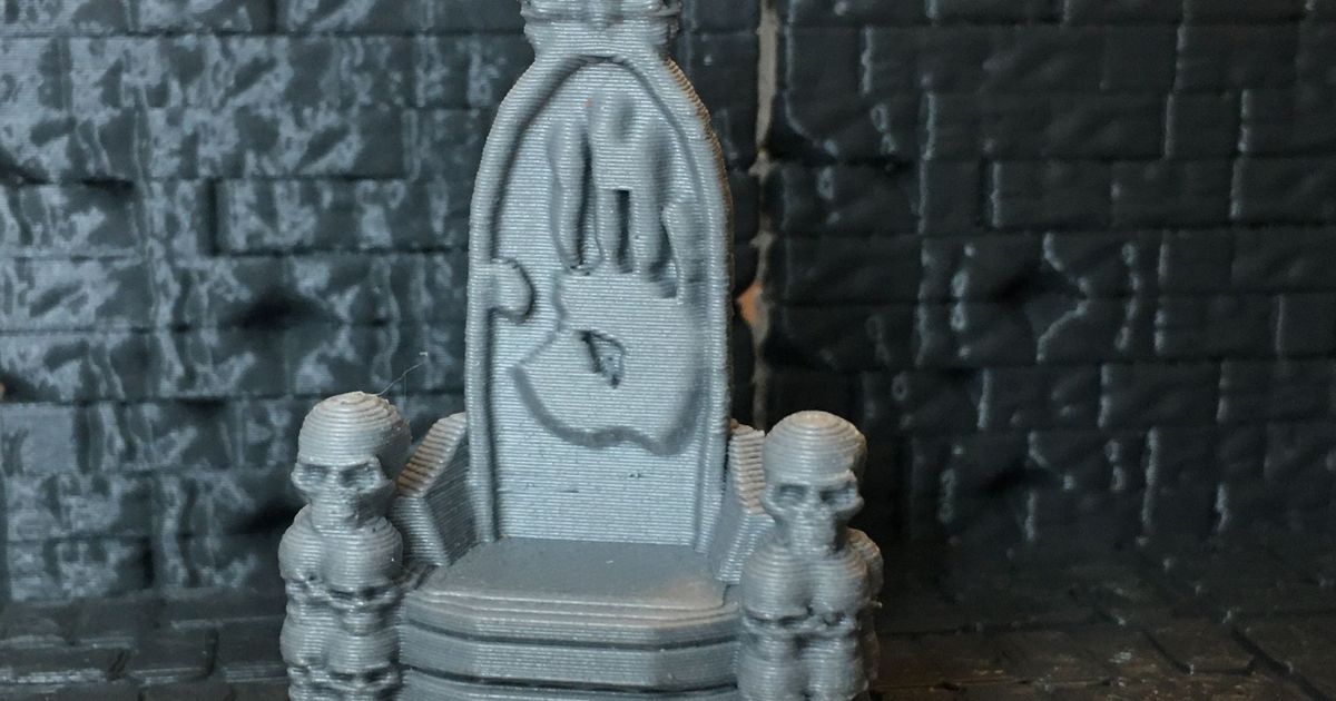 Miniature Throne for 28mm tabletop RPGs by DungeonHero | Download free ...