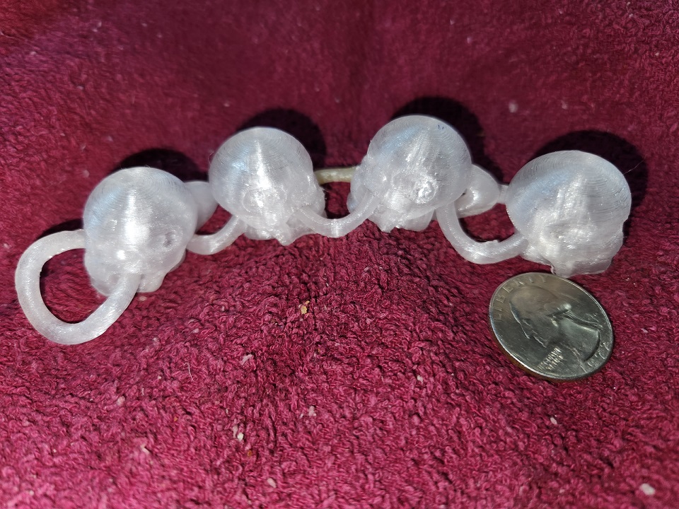 Chained Skulls of my Enemies Fidget for Keyring