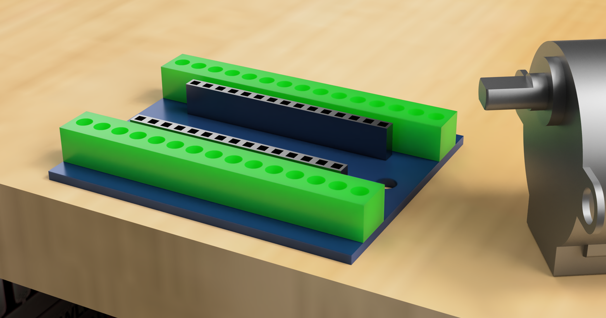 model of an Arduino Nano socket/header board by Joe | Download free STL ...