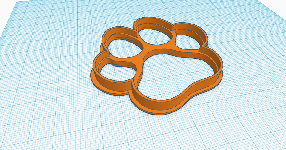 Dog foot cookie cutter