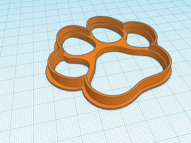 Dog foot cookie cutter