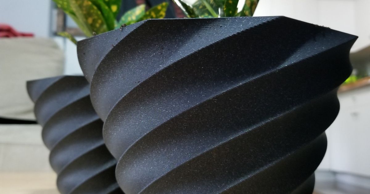 9 Sided Twisted Planter por Dub MFG | Descargar modelo STL gratuito ...