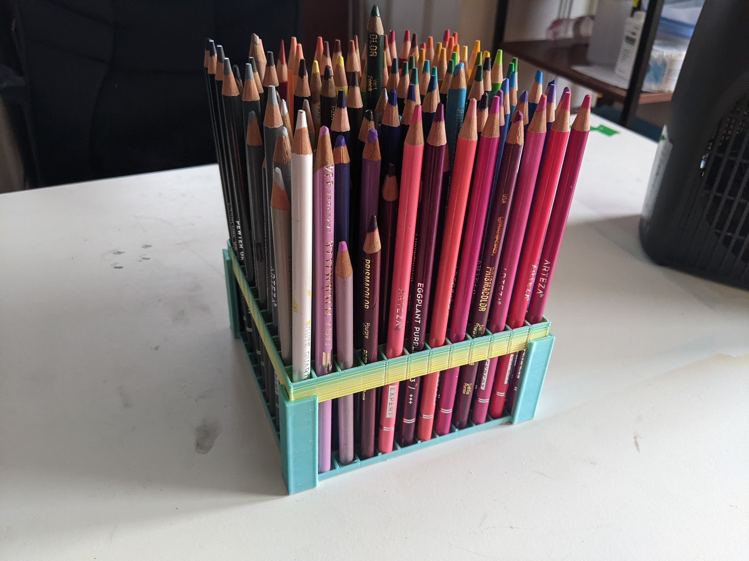 12x12 Colored Pencil Holder Rack by DizzyDawn, Download free STL model