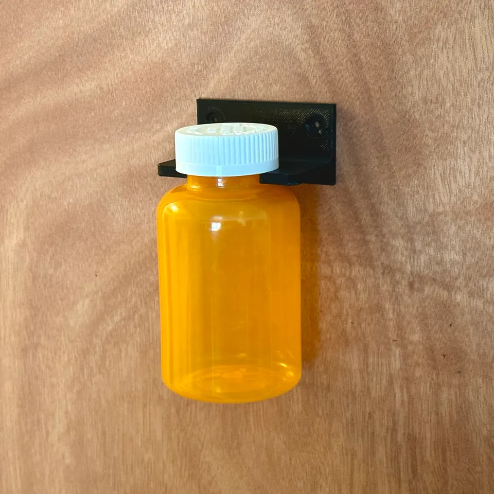 Wall Mountable Pill Bottle Holder by BobtheGreatII, Download free STL  model
