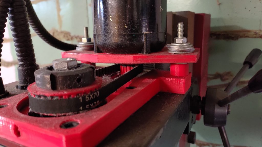 3d printable Sieg x2 mini mill belt drive conversion by death4u