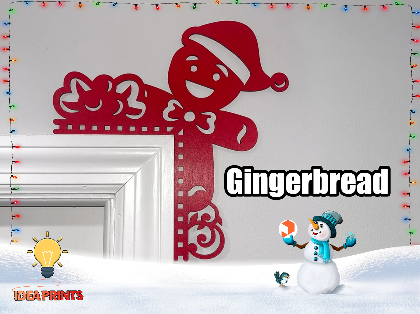 Christmas Door Trim Corner - Gingerbread #6