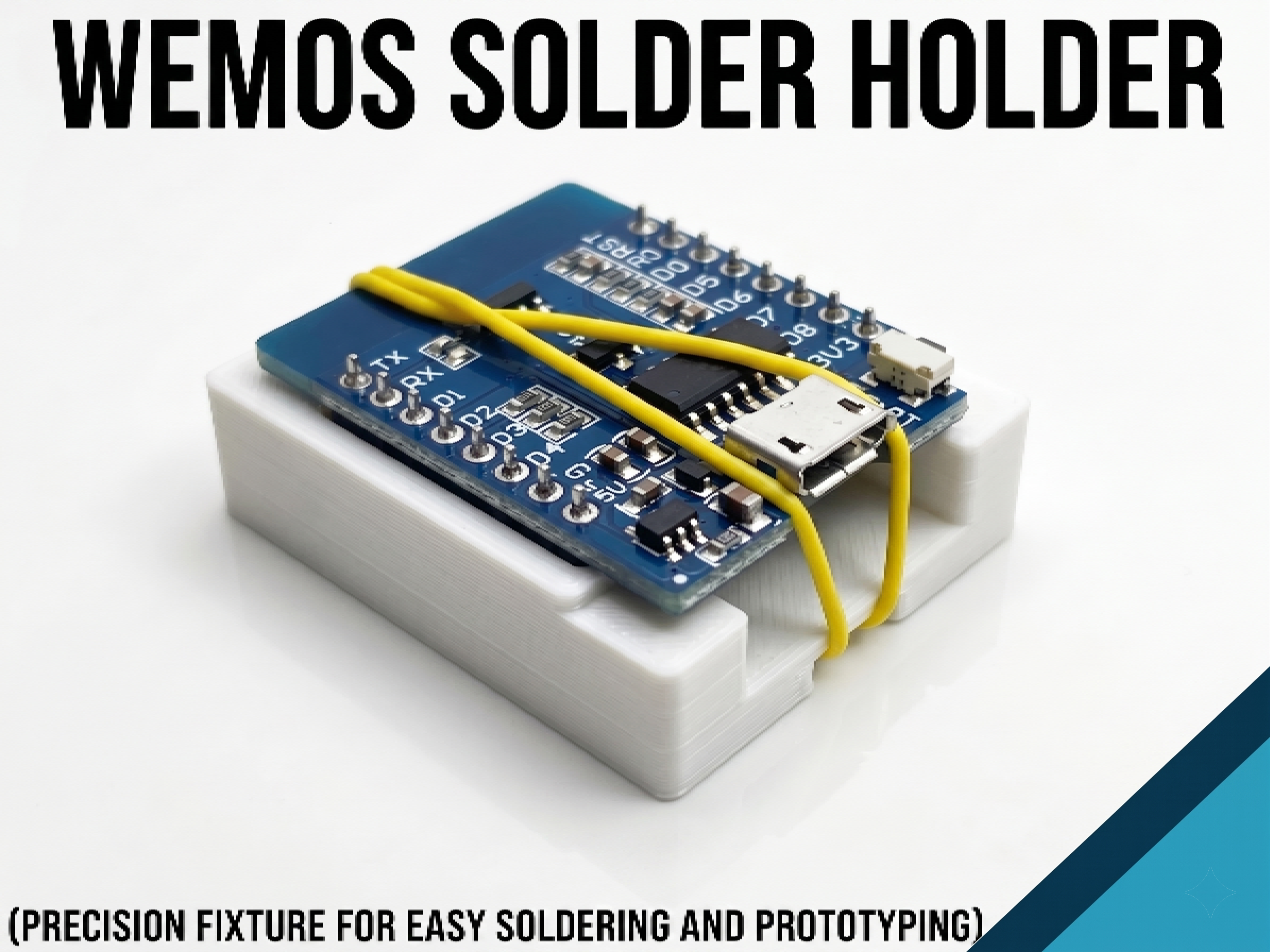 WeMos D1 Mini ESP8266 solder holder