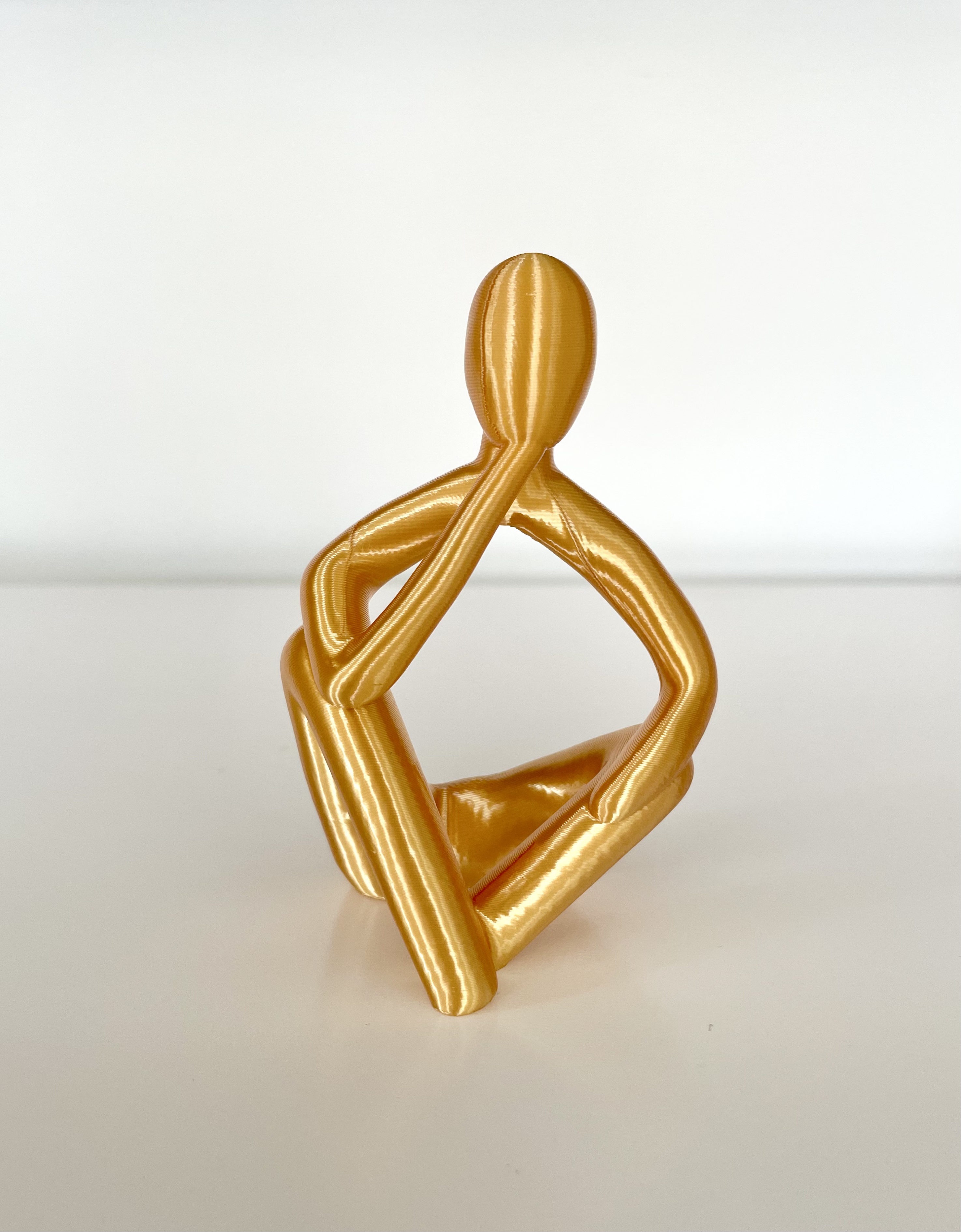 Abstract Thinker Sculpture - No Supports