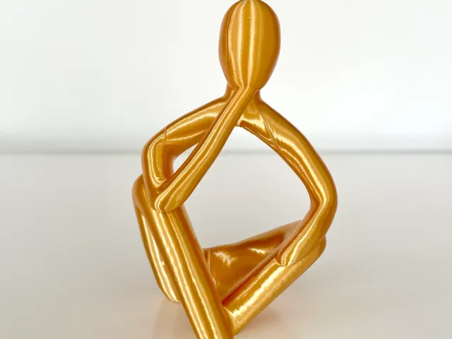 Abstract Thinker Sculpture - No Supports