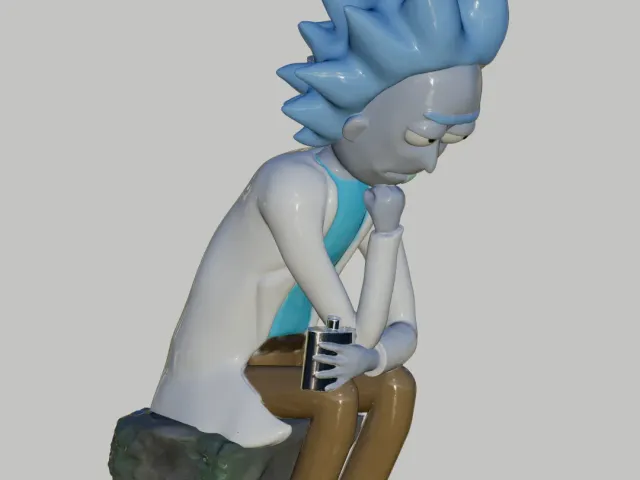 Rick The Thinker - Rick and Morty