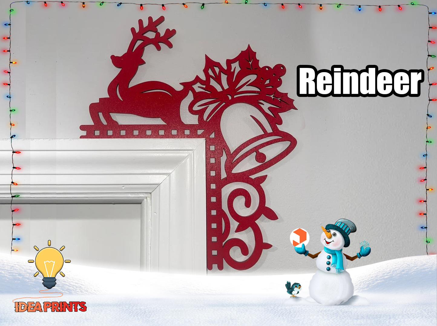 Christmas Door Trim Corner -Reindeer #5