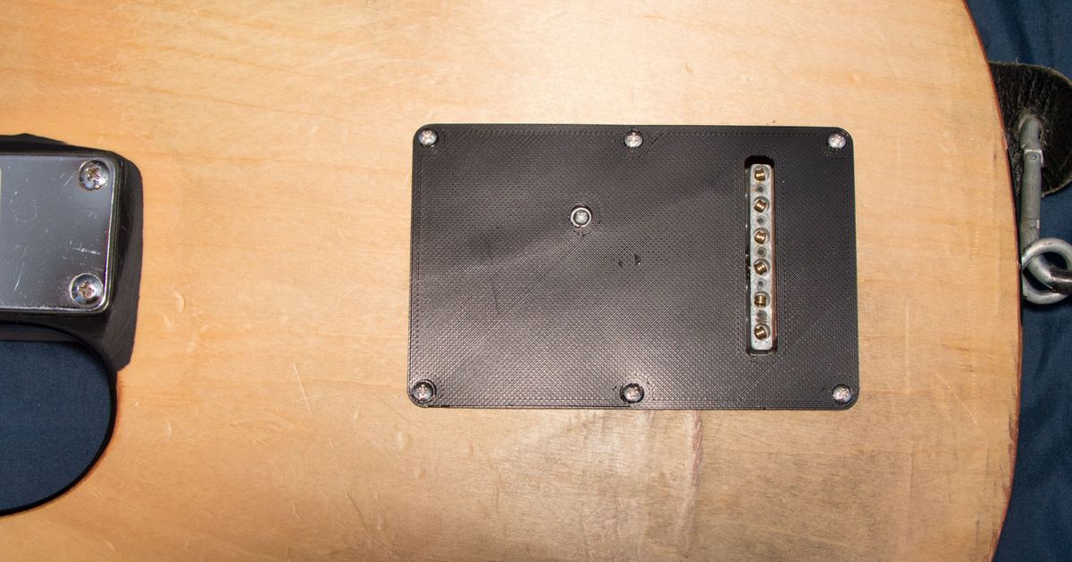 Guitar Back Plate (Hamer Slammer) by mgetz Download free STL model