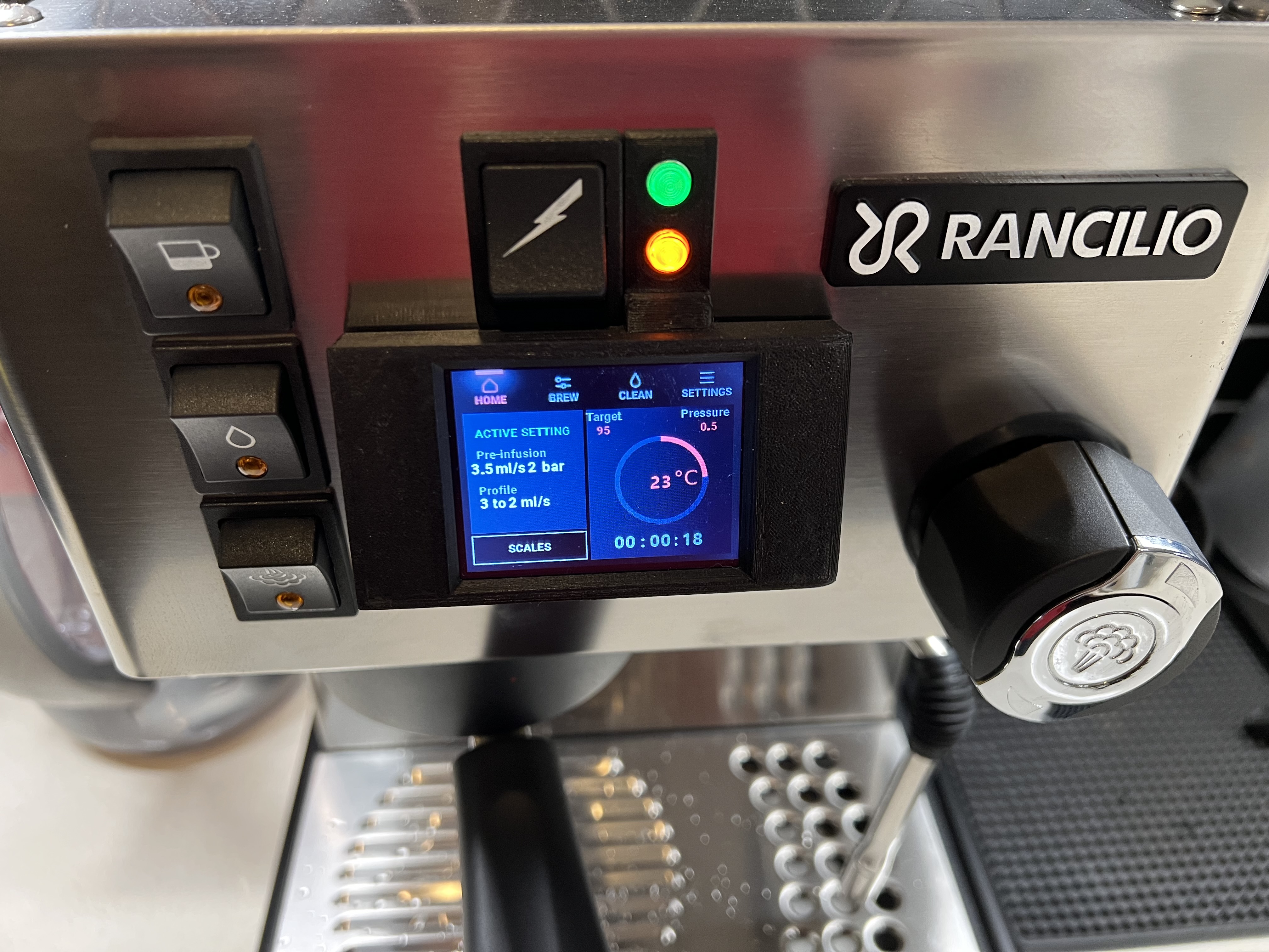 Rancilio Silvia V6 Nextion display enclosure for Gaggiuino