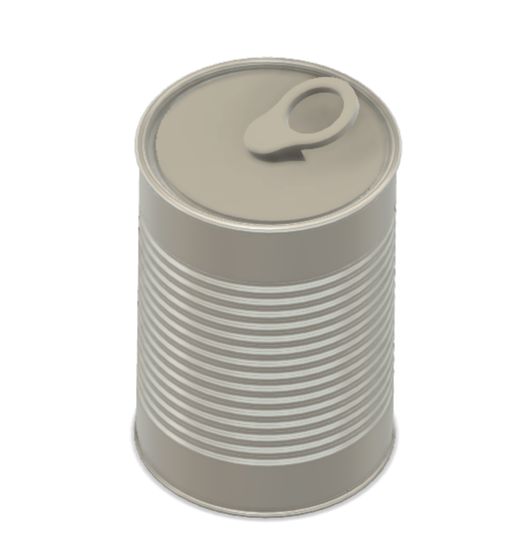 Miniatura 3 do modelo 3D Openable Tin Can ornament