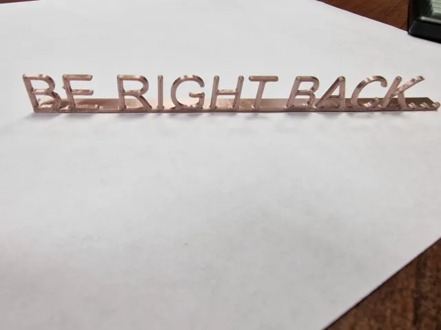 Be Right Back Bookmark