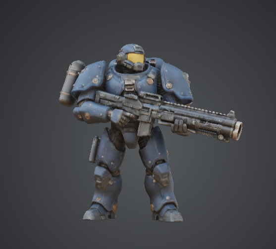 Elite Power Armour Shock Trooper STL – Sci-Fi Heavy Infantry 3D Printable Miniature