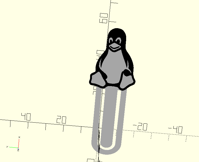 Little tux bookmark