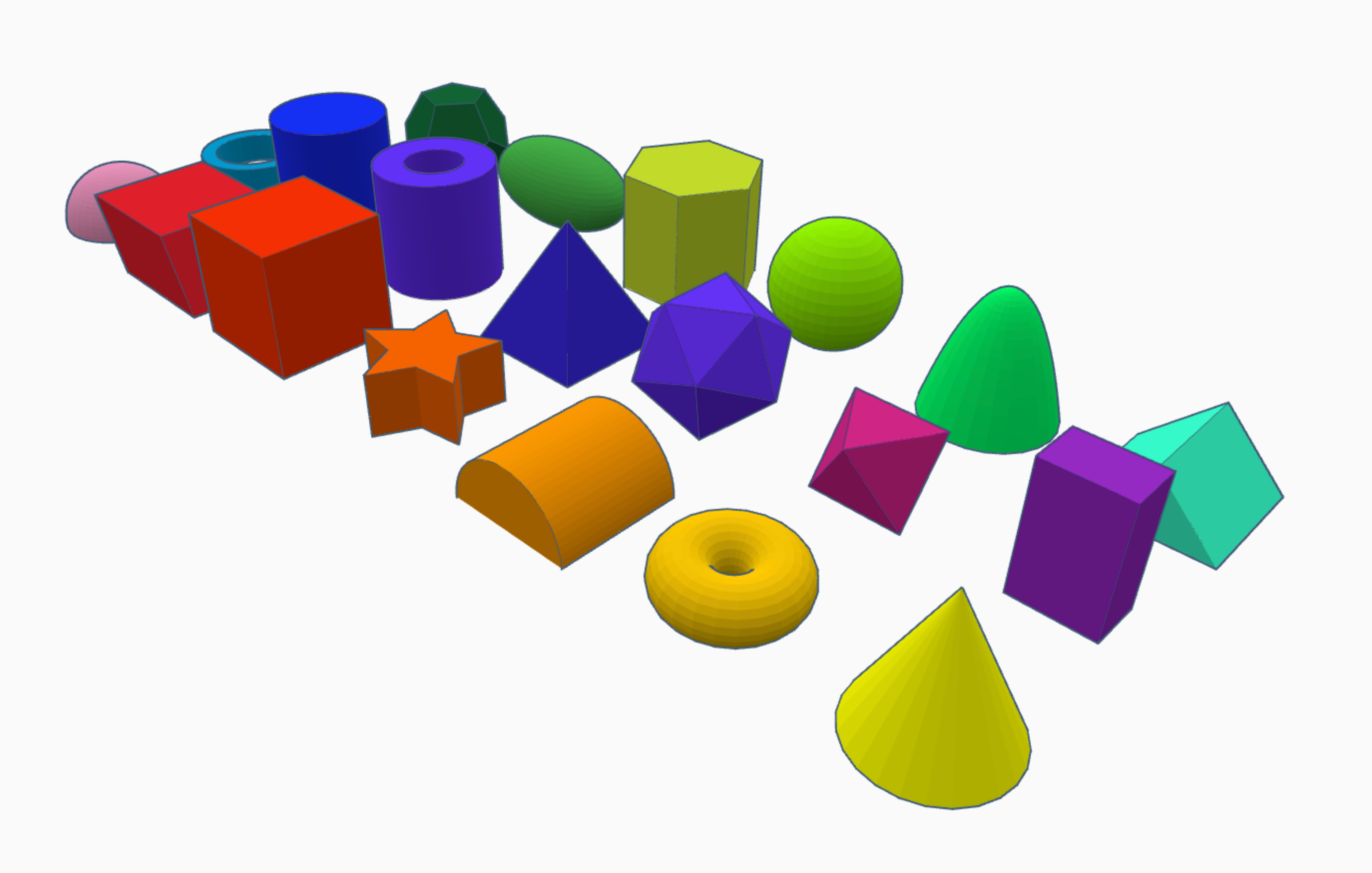 3D Geometric Shapes Set, 20 shapes by MaxT | Download free STL model ...