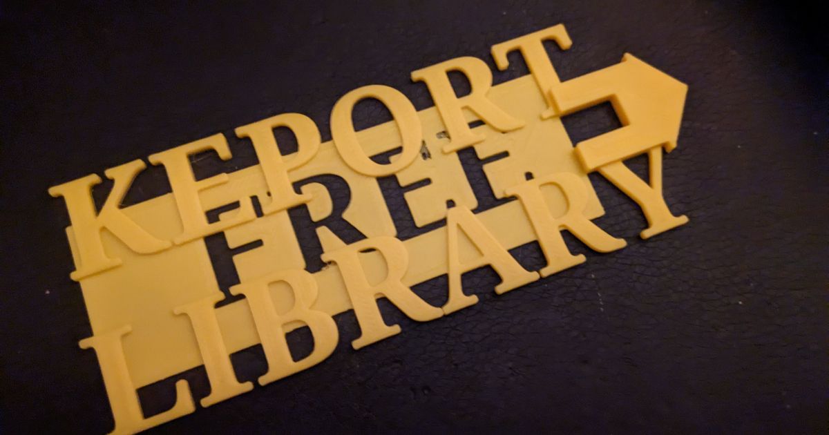 Keyport Free Public Library Bookmark by Grgrs Download free STL model