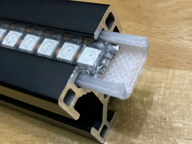 3030 Extrusion Neopixel inline holder