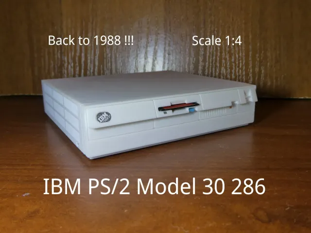 IBM PS/2 Model 30 286 (1:4 scale model with a box for small stuff)