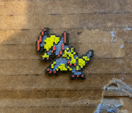 Haxorus Pixel Art by Eden | Download free STL model | Printables.com