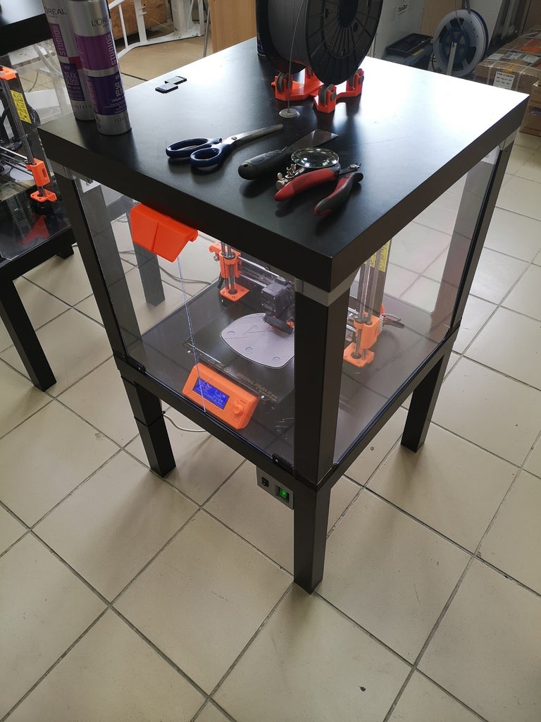 IKEA LACK table enclosure PRUSA MK3 modification