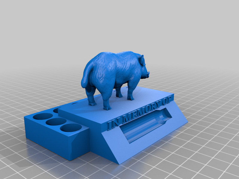 Wild Boar Trophy stand in memory of 
