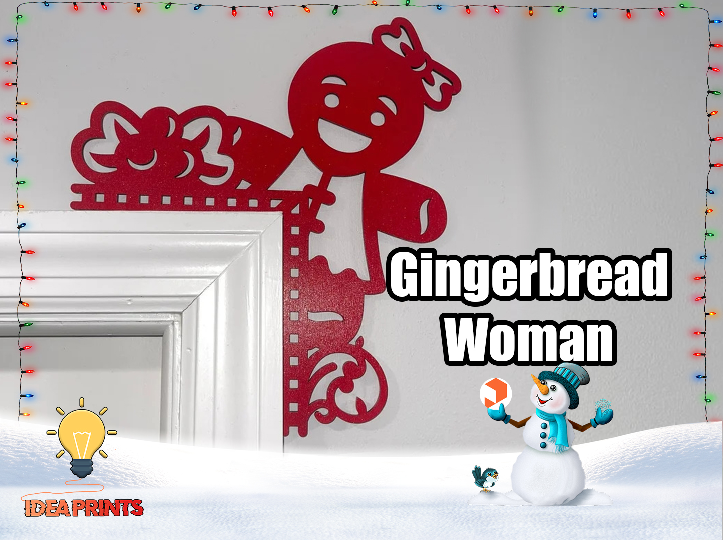Christmas Door Trim Corner - Gingerbread Woman#13
