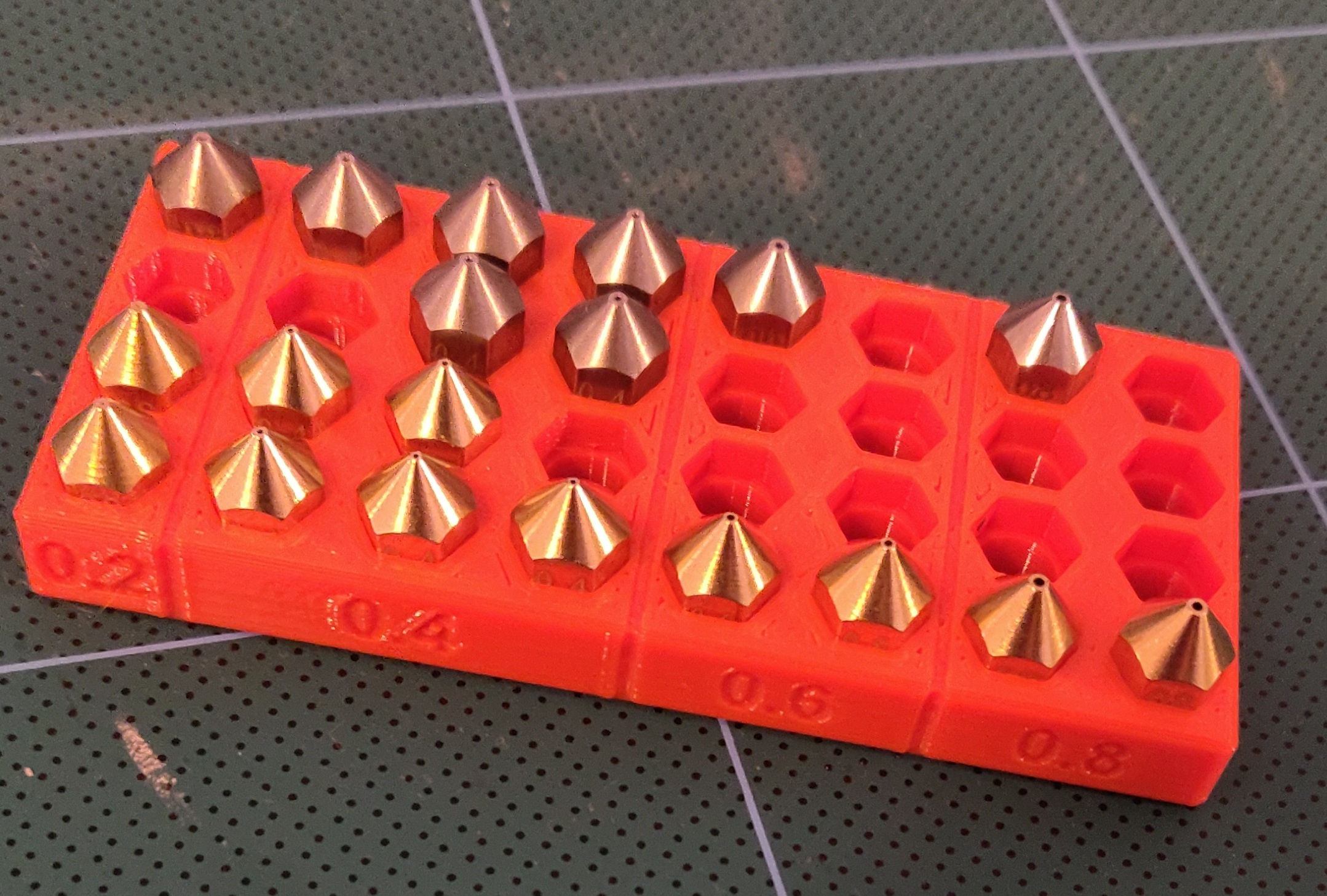Nozzle case for ruthex Mk8 nozzle set