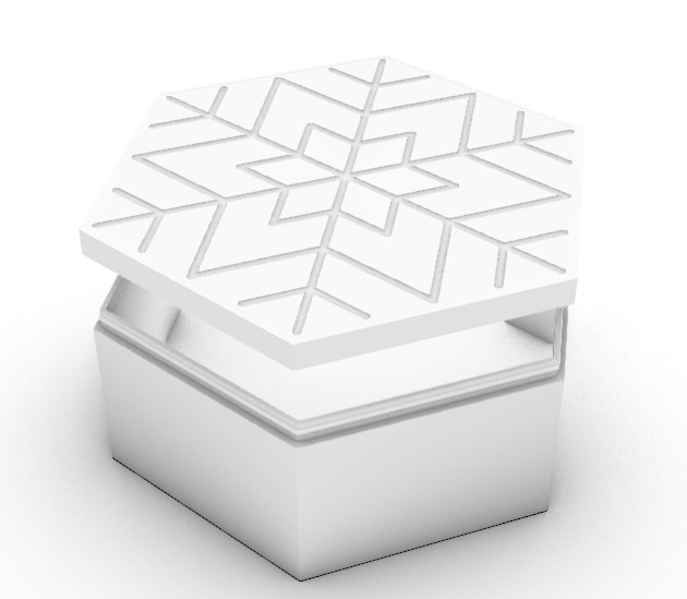 Christmas cheese box with snowflake