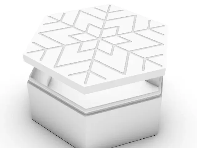 Christmas cheese box with snowflake