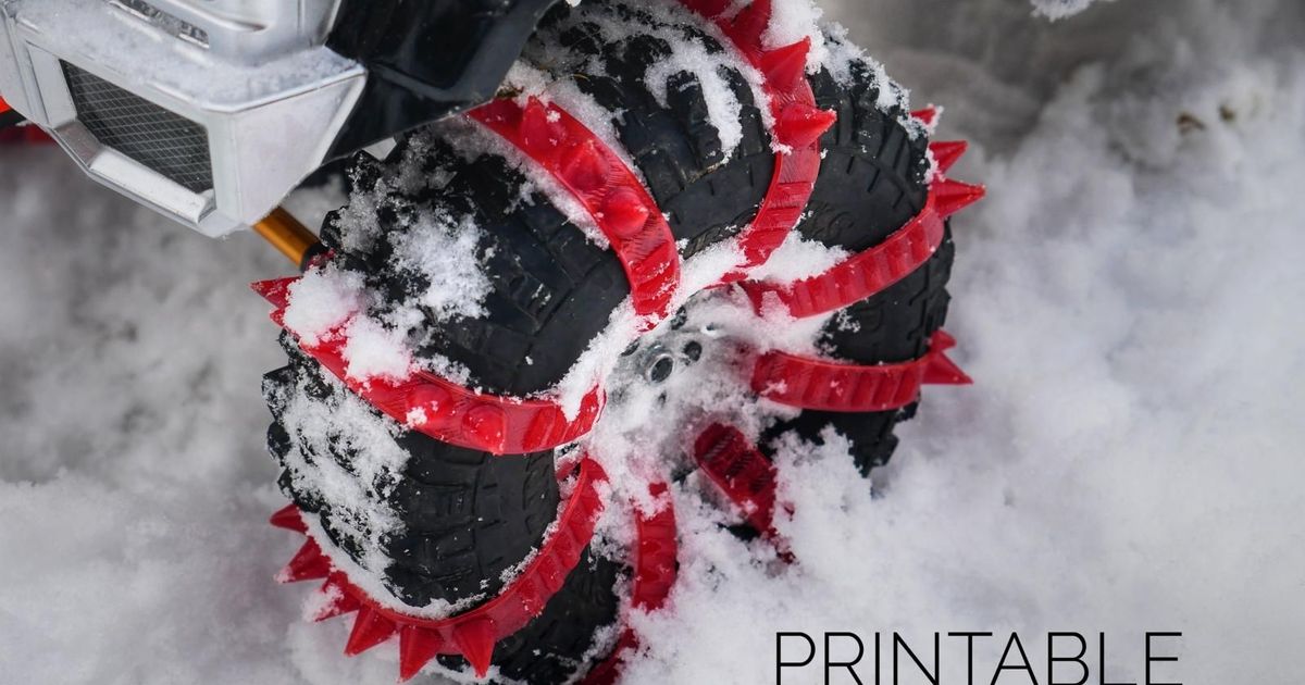 Universal snow chains/spikes for Crawler and RC Cars by Spezi