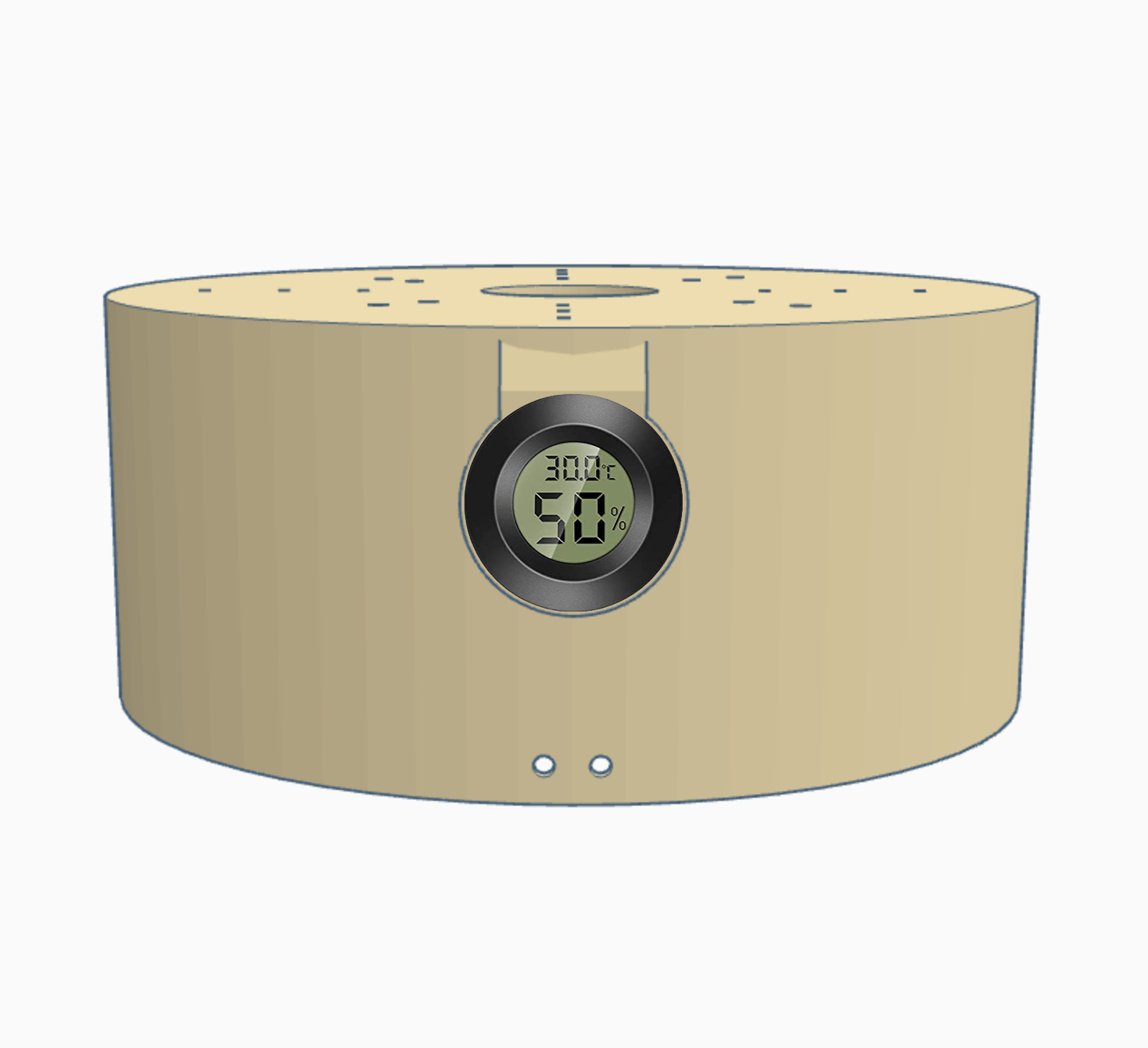 Bambu Spool Dryer Cover w/ Hygrometer/Thermometer Port