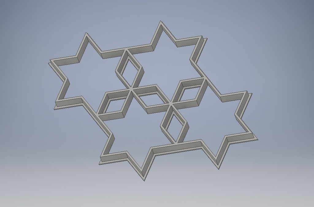 Stars and diamonds cookie cutter by nano | Download free STL model ...