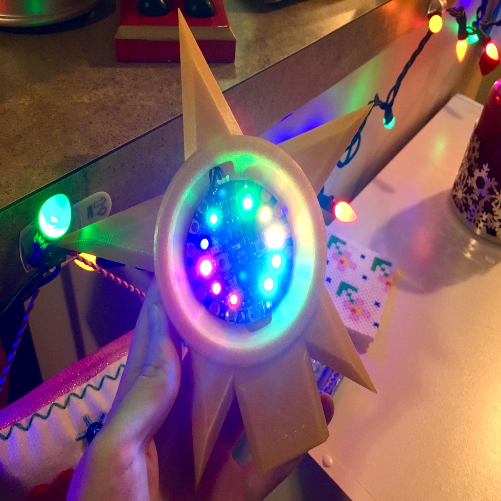 Circuit Playground Star Tree Topper