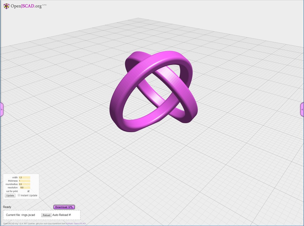 Miniatura 2 do modelo 3D Parametric Rings