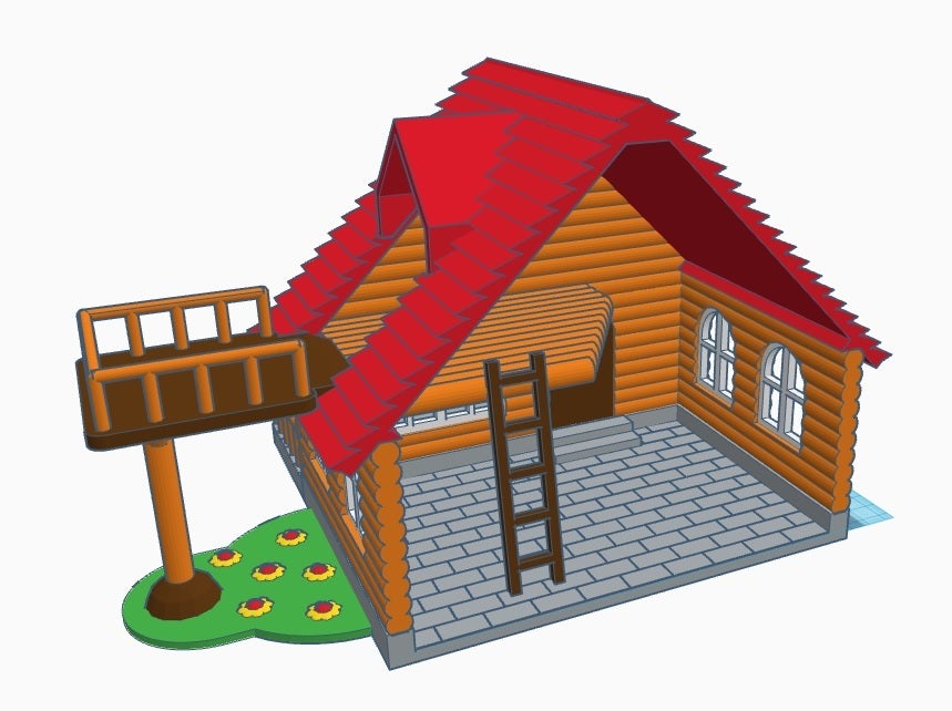 Miniatura 8 do modelo 3D Log cabin
