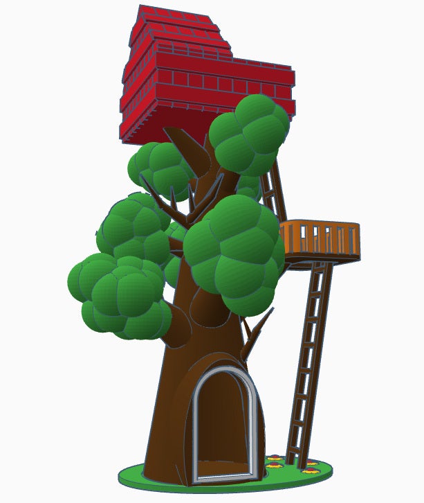 Miniatura 2 do modelo 3D Tree house