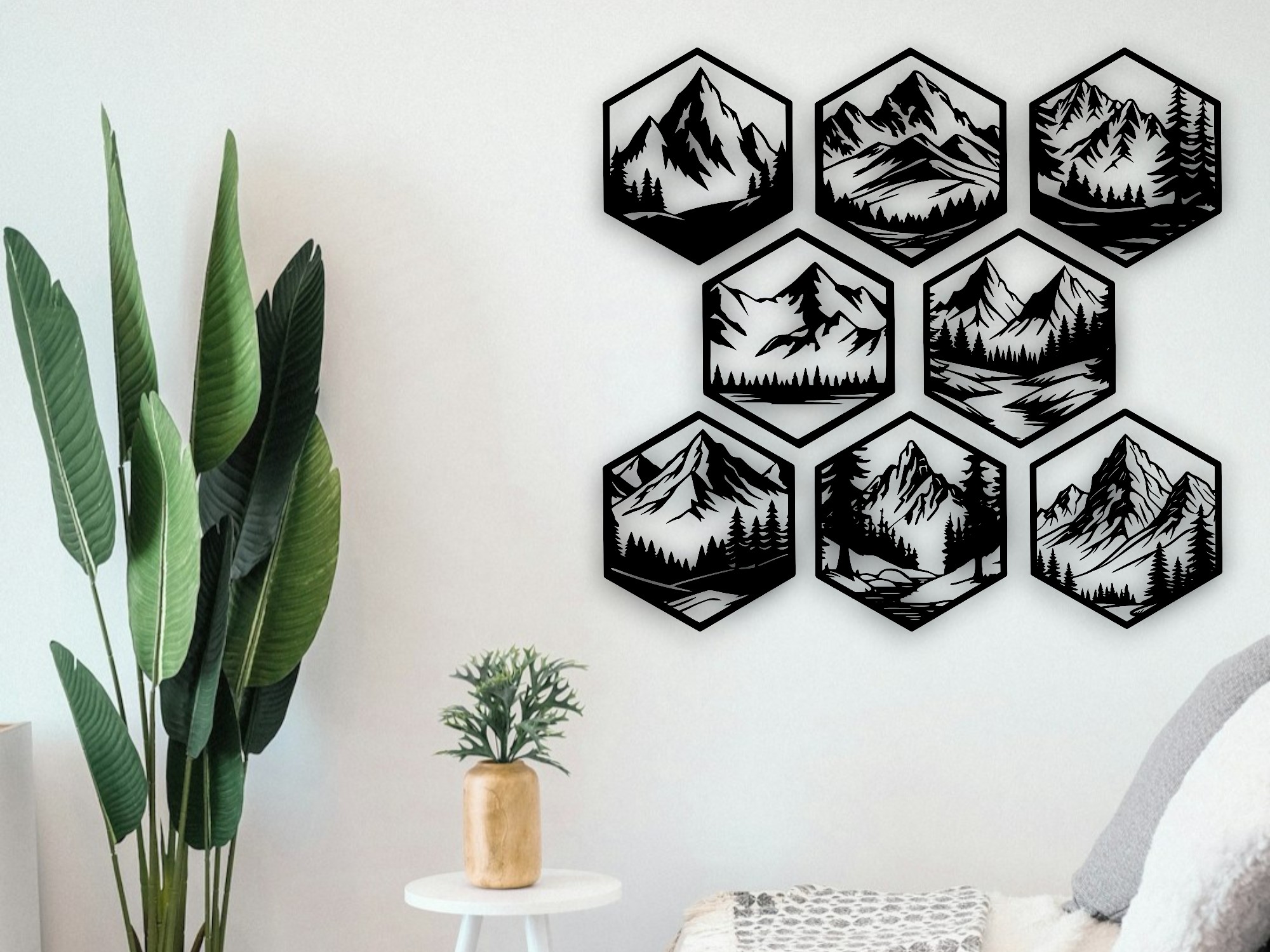 Hexagonal Wall Art Collection