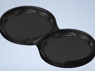 Wider, two-cup drip catcher plate for Philips Senseo Switch by furrfu, Download free STL model