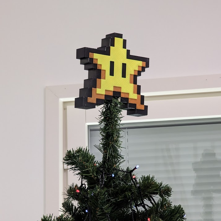 8-bit Xmas tree topper star