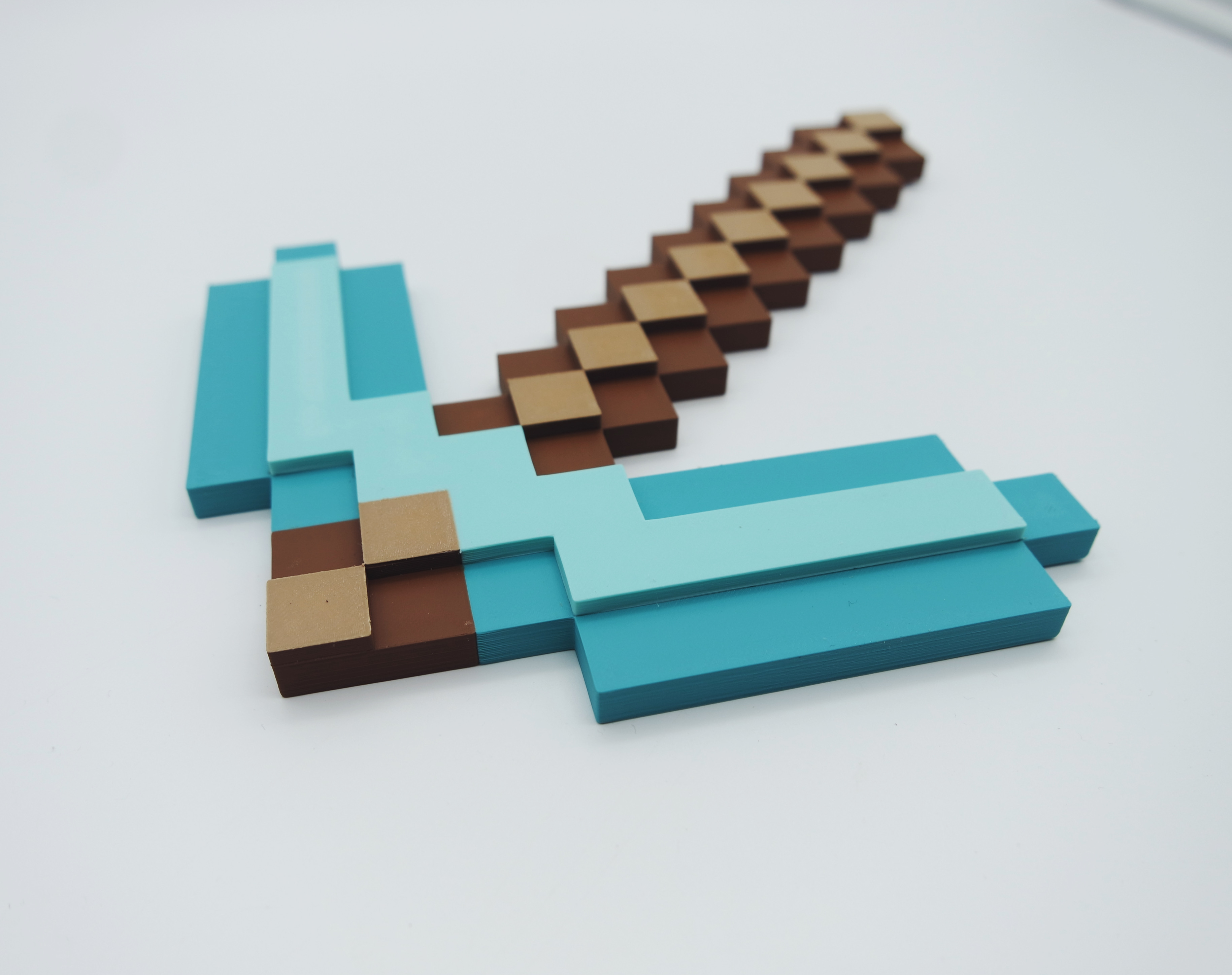 Minecraft Pickaxe // single piece // painted in Bambu Studio by Nils ...