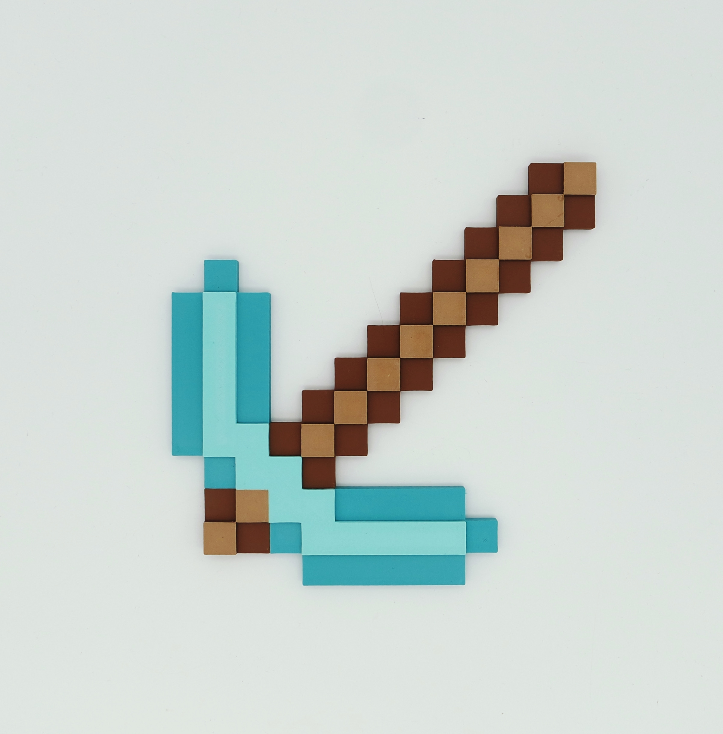 Minecraft Pickaxe // single piece // painted in Bambu Studio by Nils ...