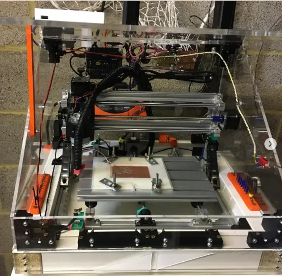 CNC 3018 Enclosure with interlock, extraction etc. by Augmentor