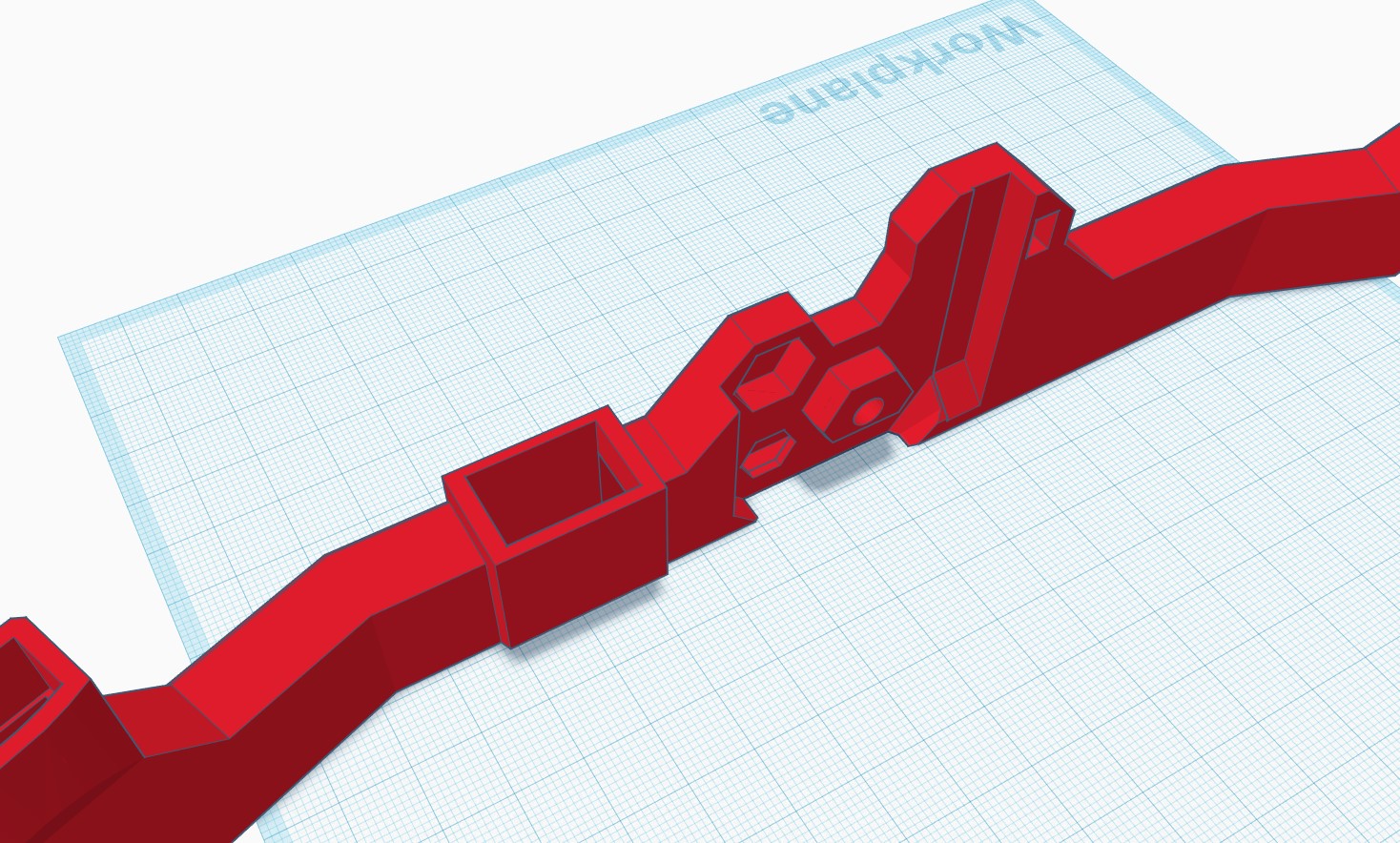 Dual mount with hole for larger switch - 19x12.5 3D model thumbnail