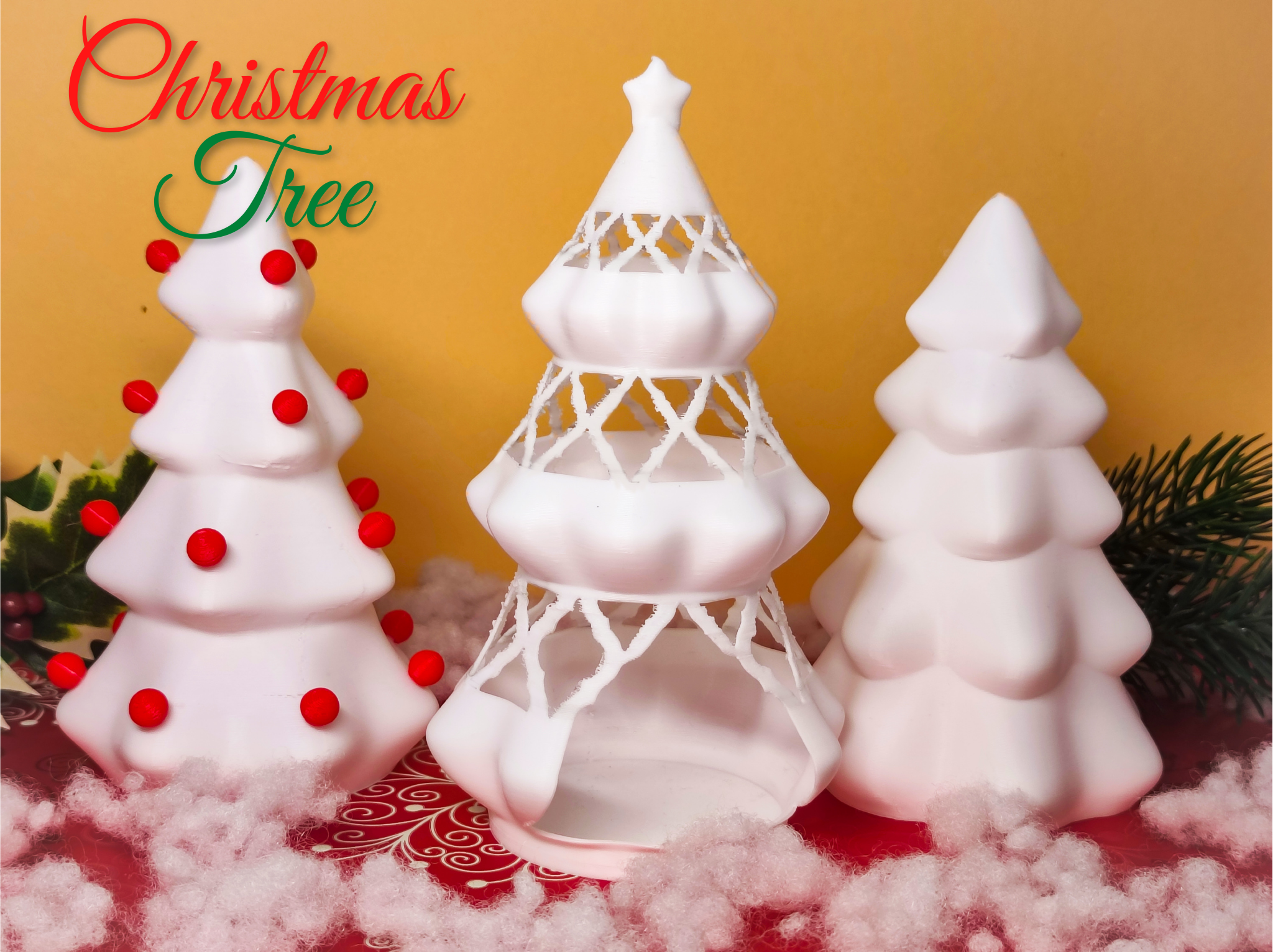 Three CHRISTMAS TREES