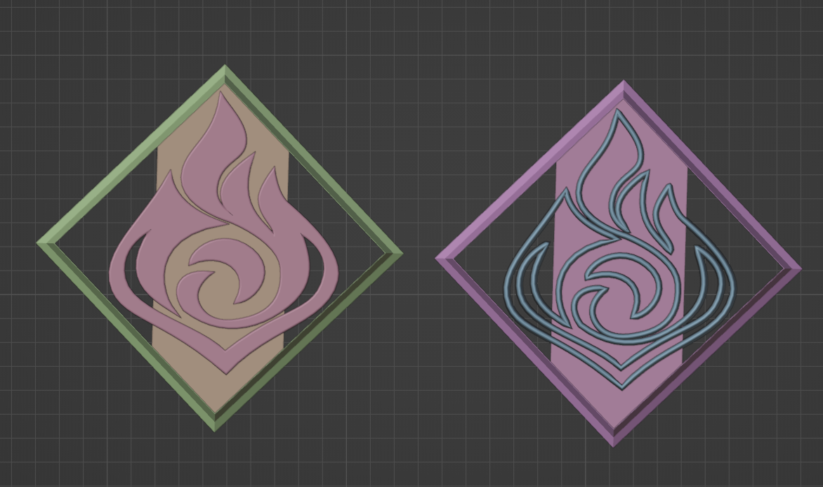 Cookie Cutter Genshin Impact - Pyro full and imprint