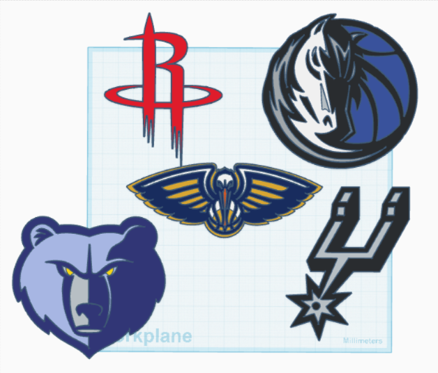 Miniatura 32 do modelo 3D 30 NBA Logos