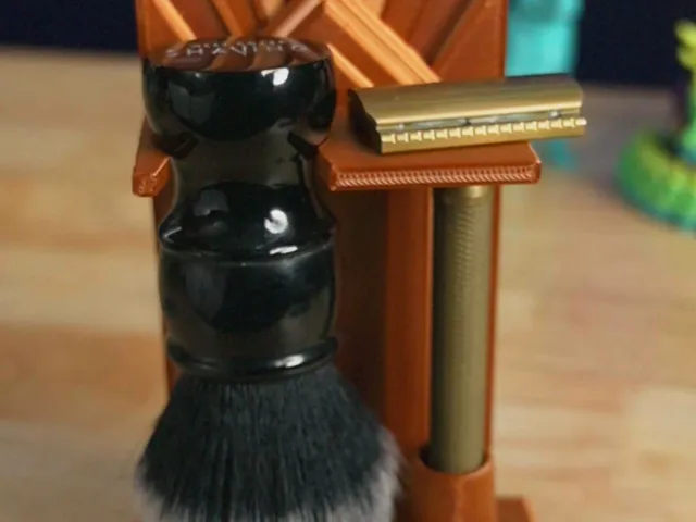 Art Deco Razor and Brush Stand